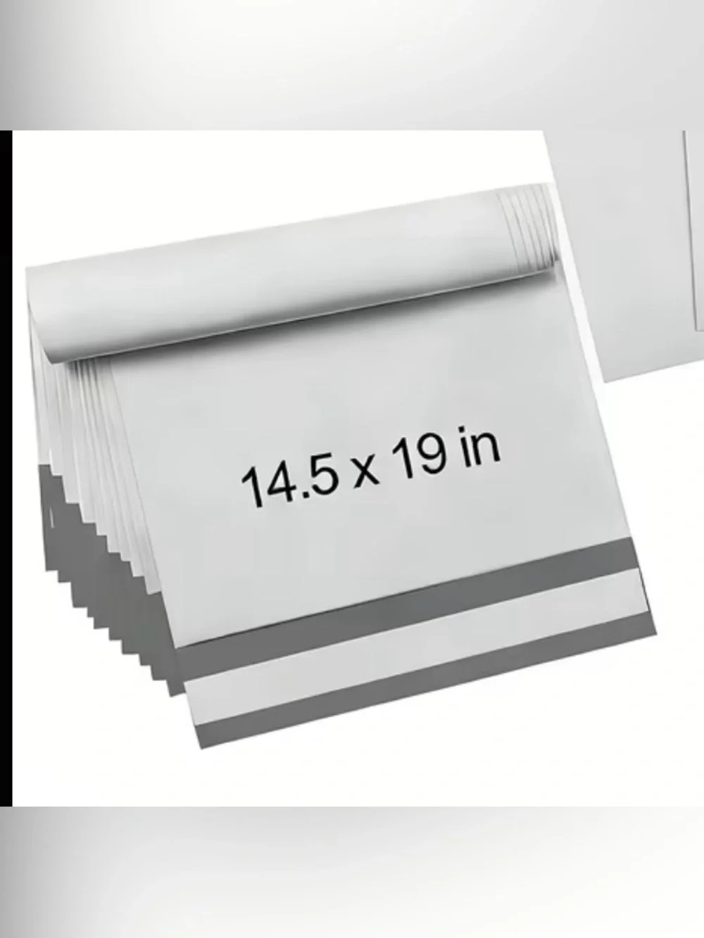 14.5x19in white Poly Mailers - pack of 25 - Picture 5 of 5